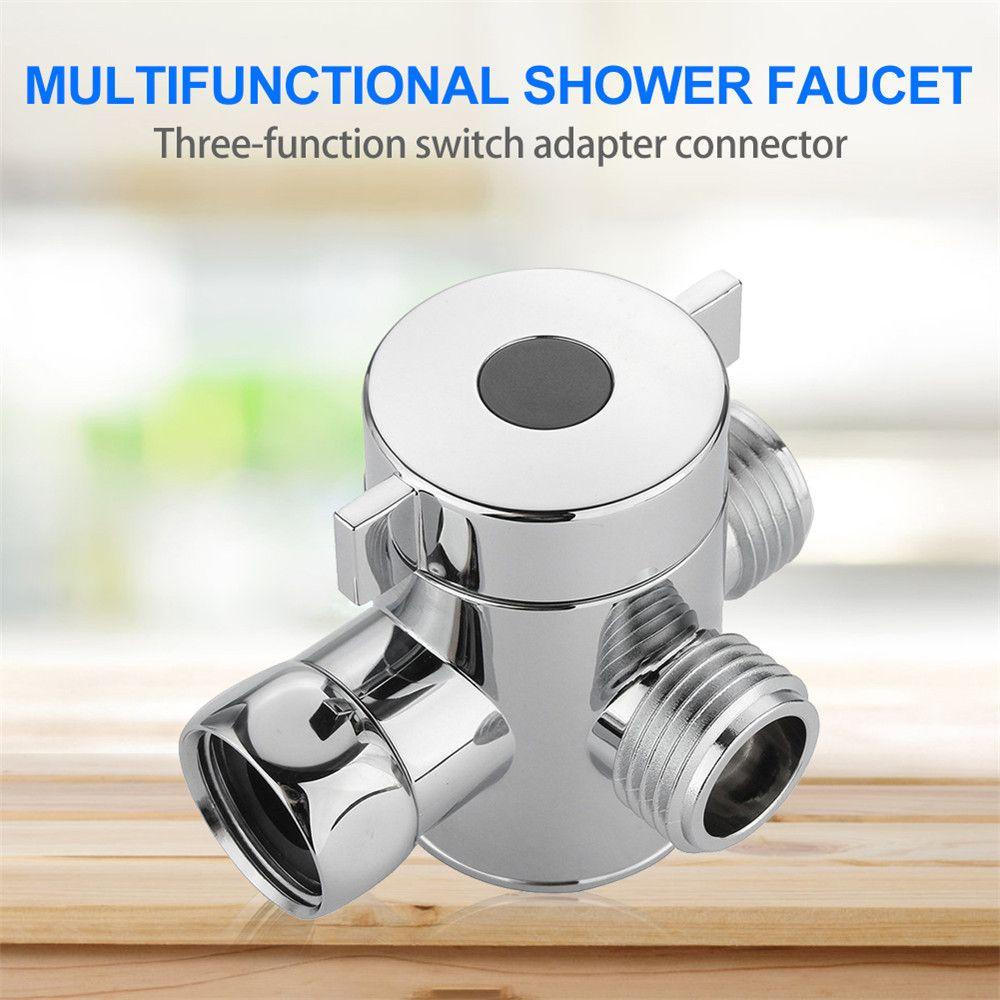 Preva 1/2 Inch Konektor 3 Arah Toilet Arm Mounted Adjustable Shower Head Shunt