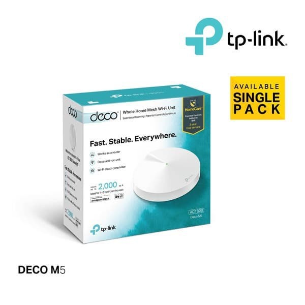 TP-LINK DECO M5 AC1300 Whole Home Mesh Wi-Fi System (1 PACK)