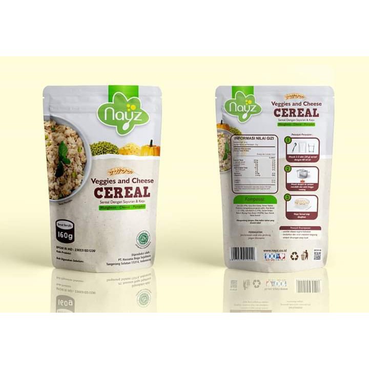 Nayz Cereal Veggie And Cheese 160gr Sereal Bayi MPAsi Baby Food