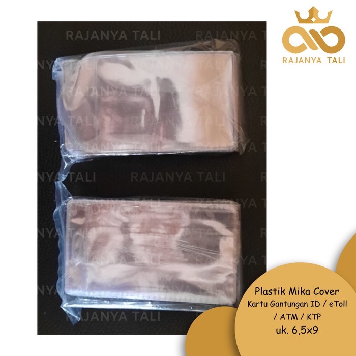 

Plastik Mika Cover Kartu Gantungan ID / eToll / ATM / KTP uk. 65x9 RJT