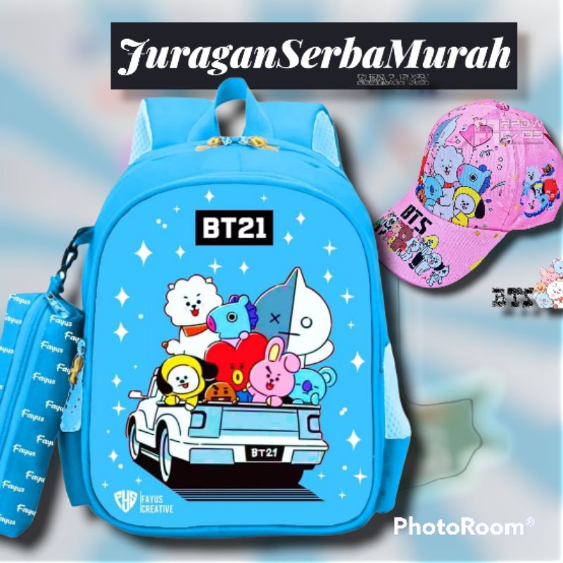 Tas Ransel Sekolah Anak Perempuan TK SD Karakter Bt21 Murah