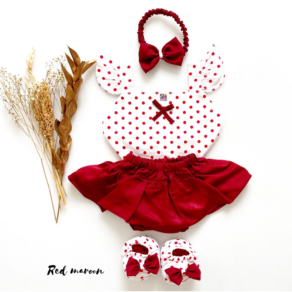 CORRY / SHANIKA overall / CLARA / GIANNA TALITHA Baju Setelan Jumper Rok Bunga Bandana Sepatu Pergi Lucu Fashion Anak Bayi Perempuan Cewek-2