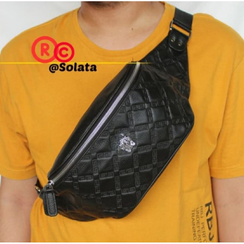 Tas Selempang Kulit Asli - Waistbag Kulit Asli Pria dan Wanita - Tas Pria