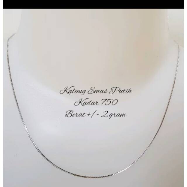 Kalung Emas Putih Emas Asli Kadar 750 Model Santa Shopee Indonesia