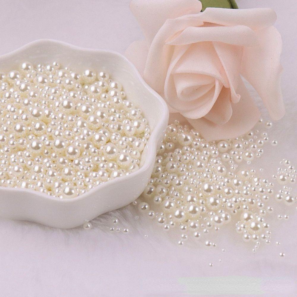 AUGUSTINA Agustina Nail Art Beads 3D Jepang Salon Kuku Manikur Aksesoris Mutiara 1.5-4mm Wanita Nail Jewelry