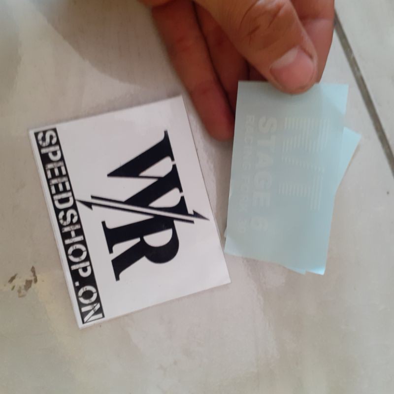 

stiker RT stage transparan murah