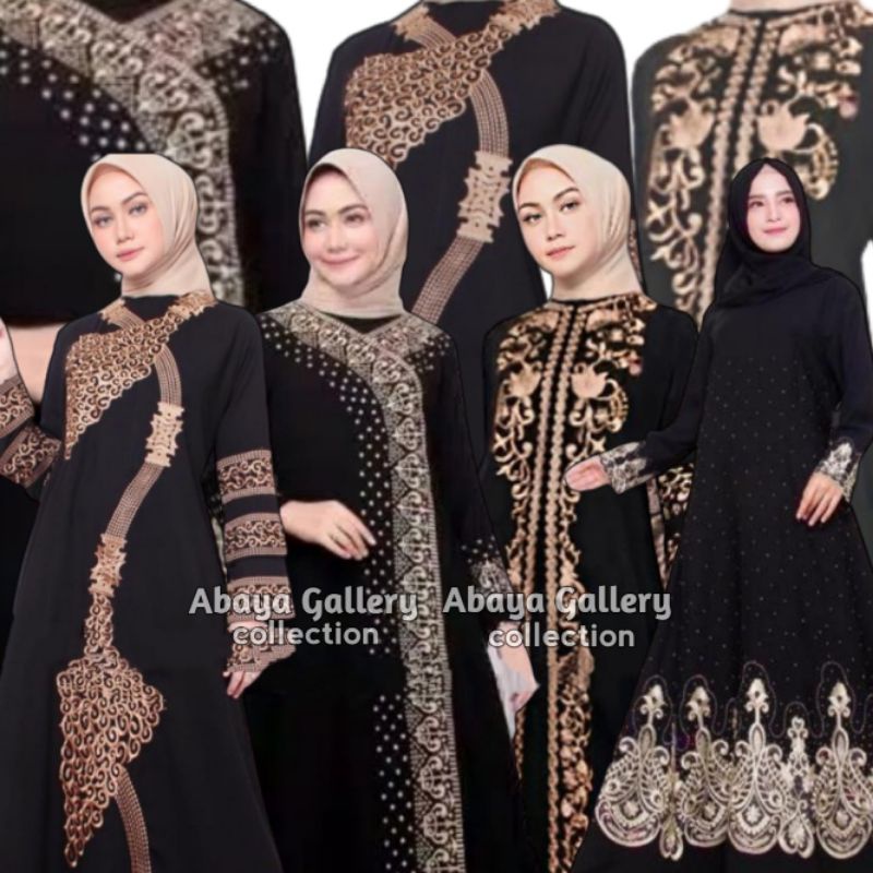 Gallery Exclusive Abaya Hitam Gamis Bordir Turkey ( Geser Ke Kanan Untuk Liat Motif Lainnya )