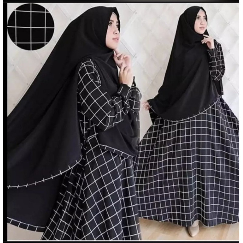 GAMIS.WANITA.TERLARIS///GAMIS KOTAK MOTIF ABADI TERLARIS