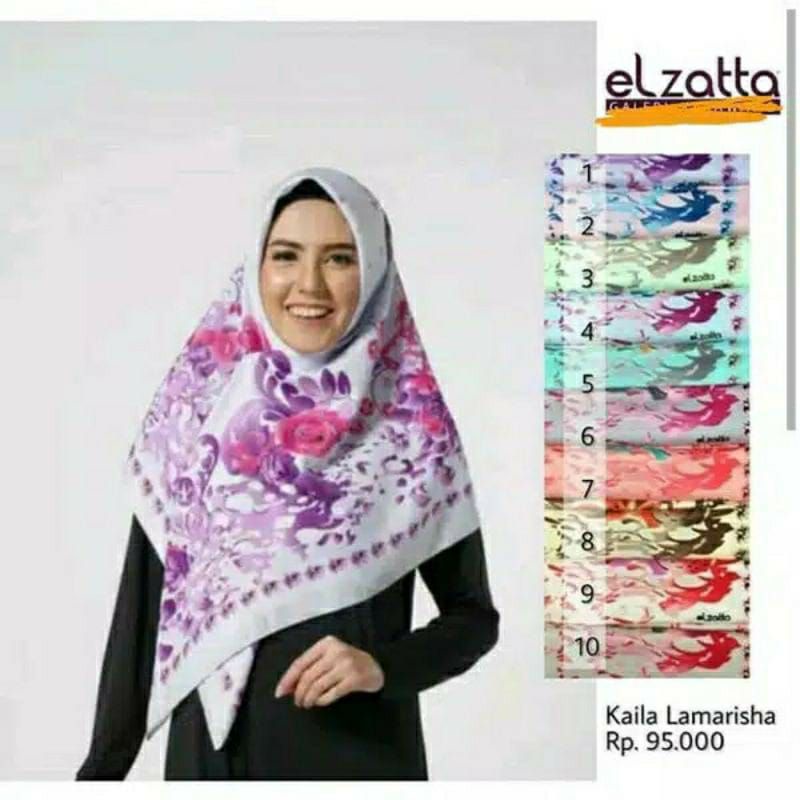 Kaila Lamarisha hijab segiempat elzatta