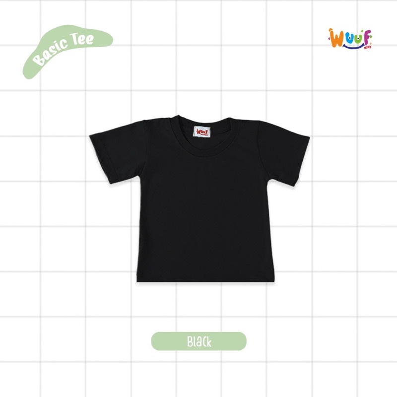 BASIC TEES WUUF KIDS/KAOS OBLONG POLOS COTTON BABY