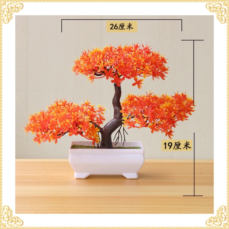 GS8 Hiasan Pohon Tanaman Artificial Plants Decoration Bonsai Model Longsu Style - JM10 Fleur Gr