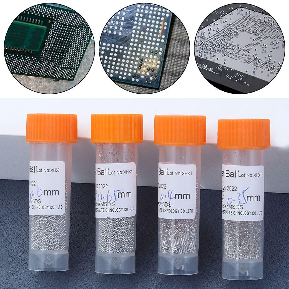Solighter 25000pcs / Botol Bola Solder Suhu Rendah 0.2-0.76mm Untuk Chip IC