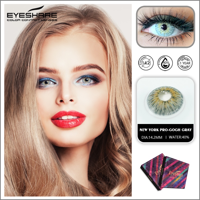 [✅COD] EYESHARE SOFTLENS NEW YORK PRO SERI Lensa Kontak Normal 14.2 MM NATURAL KOREA (NORMAL) BIG EYES LENSA WARNA SOFLEN MODEL TERBARU 2023