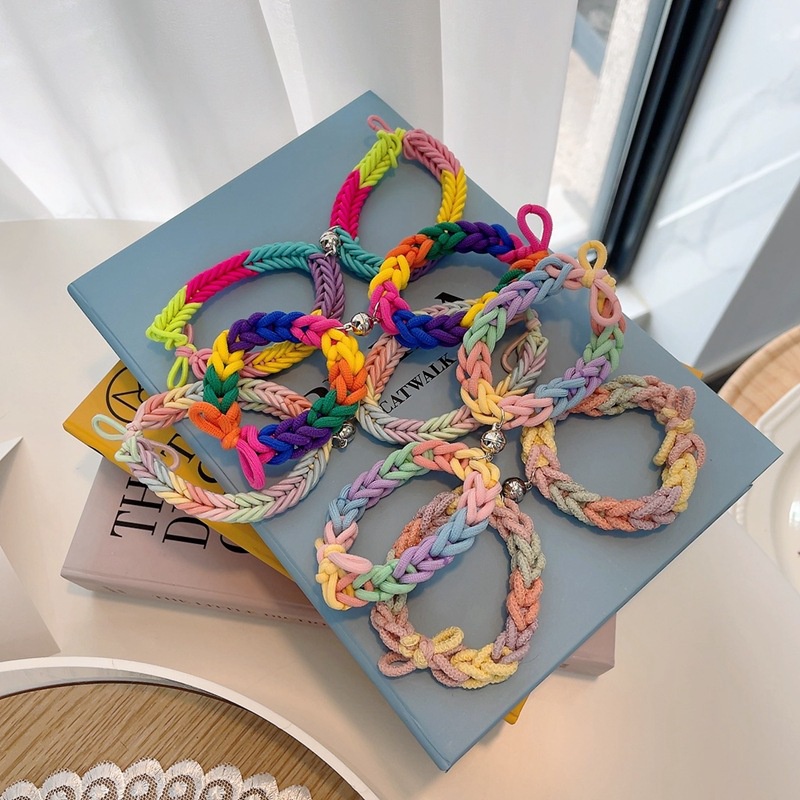 CUTE COLORFUL COUPLE MAGNETIC BRACELET GELANG TANGAN PASANGAN FRIENDSHIP PACAR WARNA WARNI TERANG MAGNET