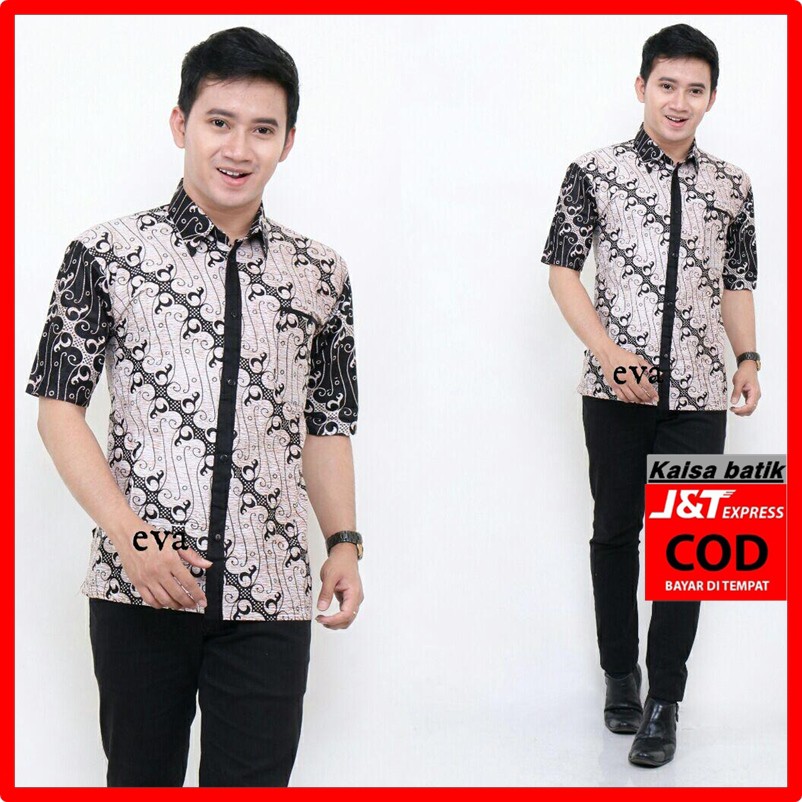 KEMEJA BATIK PRIA COWO COWOK LAKI LAKI LENGAN PANJANG MODERN PEKALONGAN BAJU BATIK PRIA LENGAN PENDE