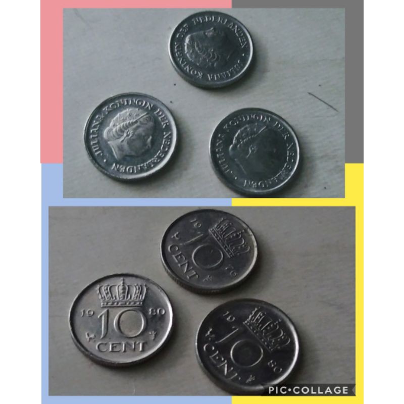 Koin Kuno 10 Cents Netherlands