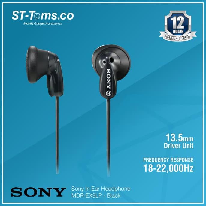 Sony Headphone - Audio - Headphone Sony In Ear Headphone Mdr-Ex9Lp Original Sony 1 Tahun Garansi -