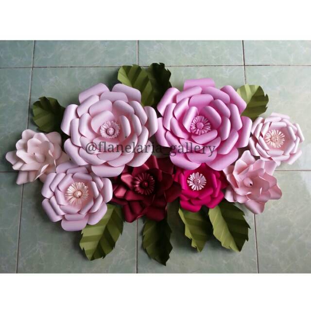  BELI 2 SET GRATIS BUNTING FLAG paper flower bunga  