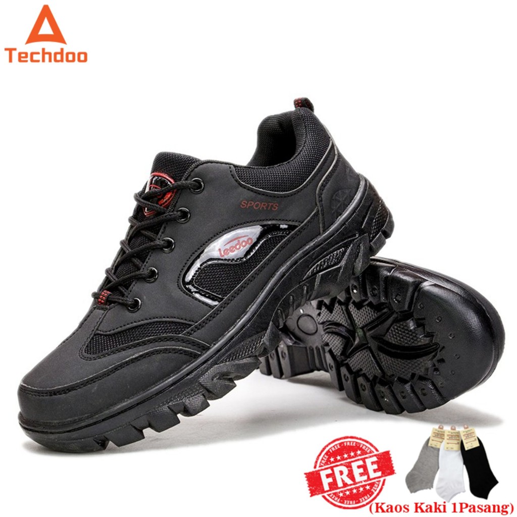 Techdoo Sepatu  Gunung Hiking Pria Olahraga  Outdoor  Sepatu  