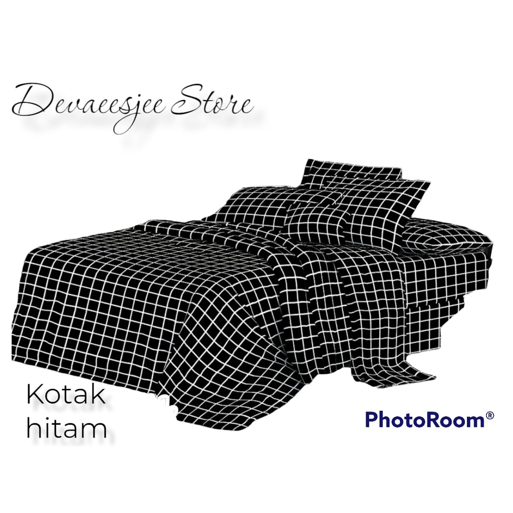 SPREI KOTAK EMILY AESTHETIC KOREA  NO.3 UKURAN 120X200 1 SARUNG BANTAL 1 SARUNG GULING