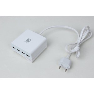 USB CHARGER 4 PORT LOCA (REAL HIGH POWER 6.2 AMPERE ) - PUTIH