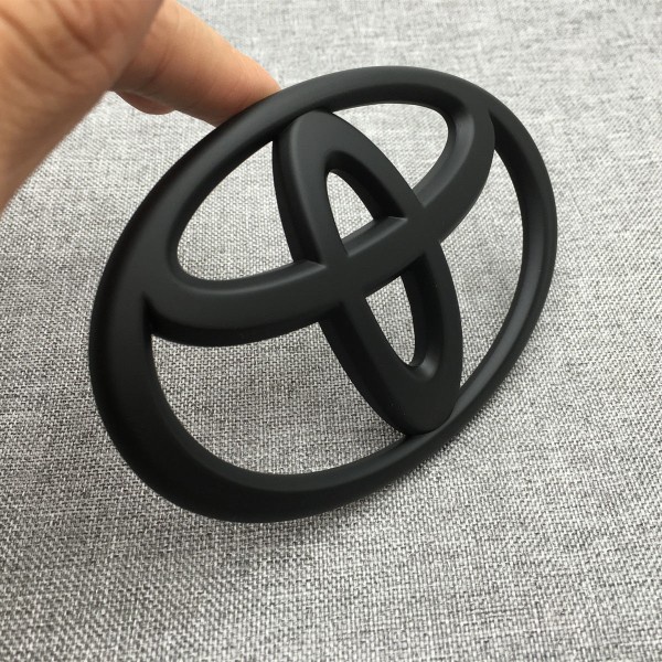 1pc Stiker Emblem Logo TOYOTA Bahan ABS Warna Hitam Matte Untuk Bagasi Mobil TOYOTA