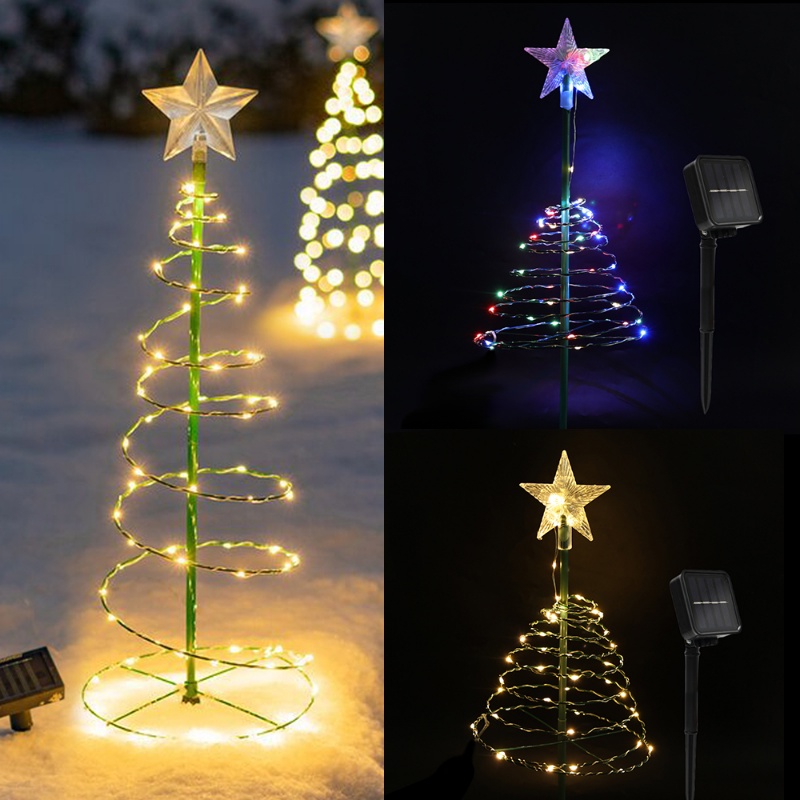 Lampu Pohon Natal LED Energi Surya Xmas LED Lampu Hias Waterproof Indoor Christmas Tree Lights