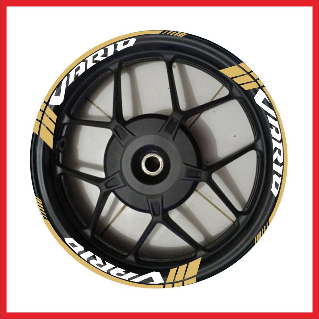 Aksesoris Motor Stiker Cutting Velg Honda Vario 1 Gold Kombinasi