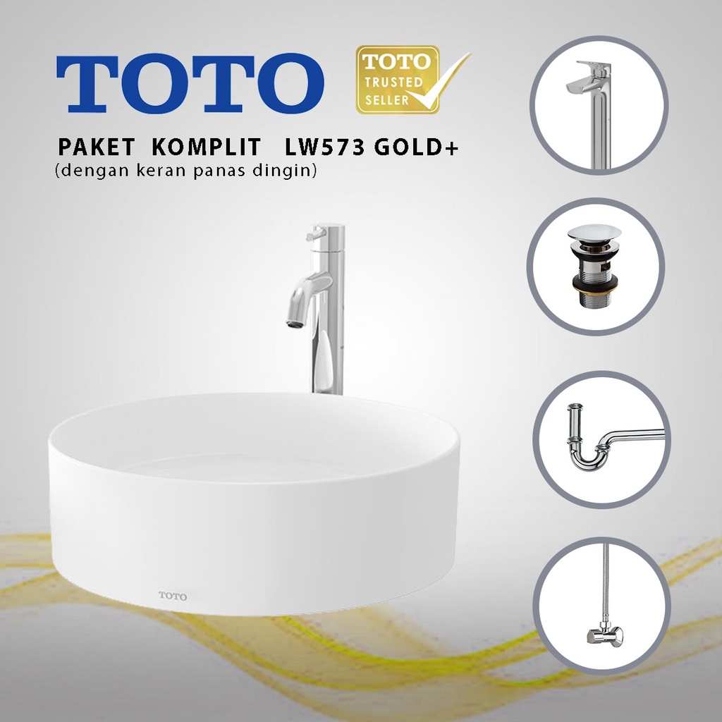 WASTAFEL TOTO LW573J PAKET GOLD+ / WASHTAFEL TOTO KOMPLIT SET