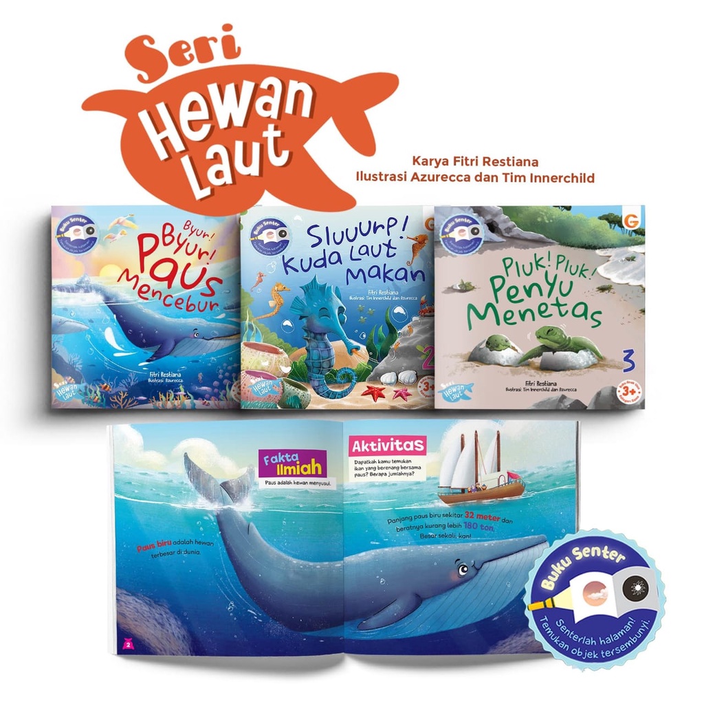 Seri Hewan Laut Gema Insani Kids Buku Senter Gema Insani