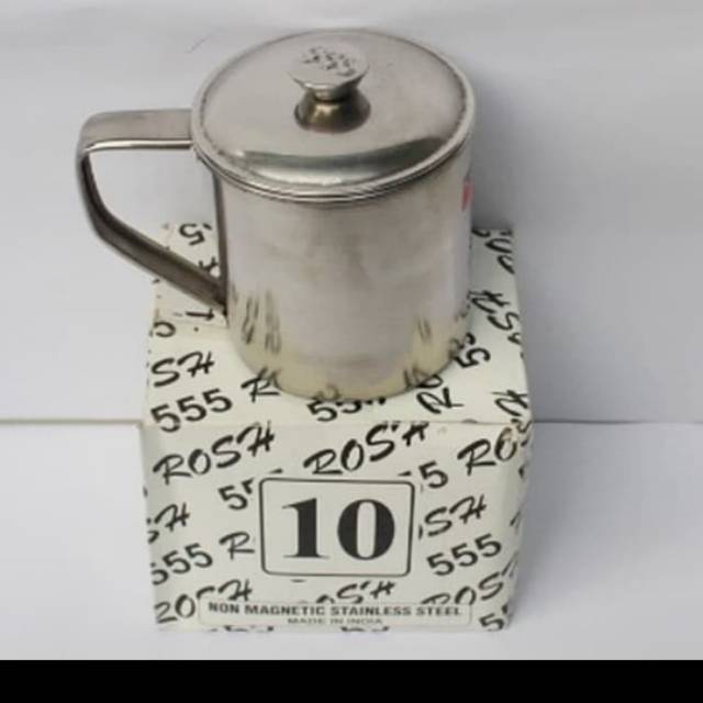 Gelas Cangkir Mug Stainless Rosh 10 cm