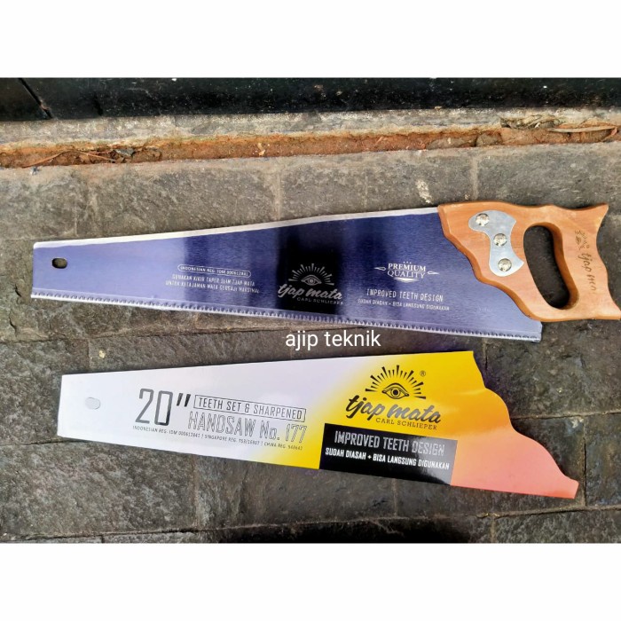 gergaji kayu cap mata asli 16 18 20 inch sudah di asah termurah