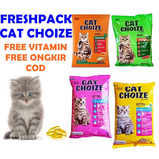 Makanan Kucing Cat Choize Free Vitamin Dry Food