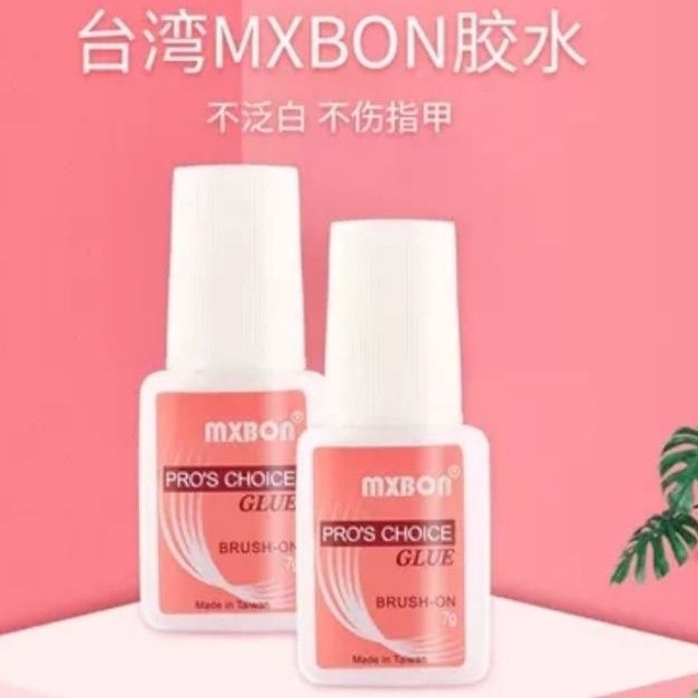 Mxbon glue 7gr/Nail Arts Glue dengan kuas/Lem Kuku Palsu/Lem Dekorasi Nail Arts