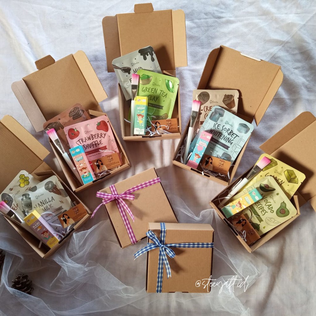 Gift Box Hampers Masker Wajah Kado Cewek Masker Wajah Organik Skincare Bpom Kado Ultah Kado Wisuda