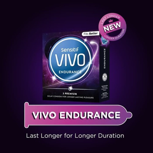 Kondom VIVO ENDURANCE 3 Pcs / Alat Kontrasepsi