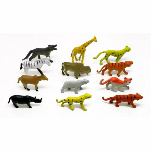 Mainan Figure Set Binatang Miniatur Hewan Satwa Wild Animal 12pcs