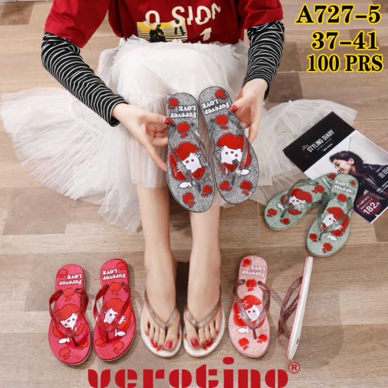 Sendal Jepit Jelly motif Hello Kitty A727-5