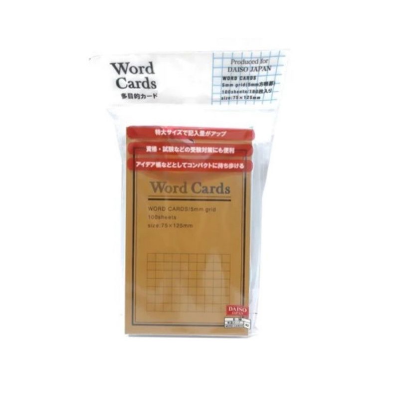 

Daiso Kartu Kosa Kata Isi 100 Lembar ukuran 9cm x 17cm x 2cm