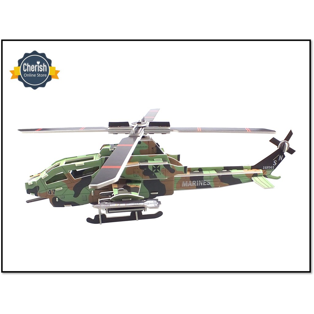 Puzzle 3D Mini | Helicopter AH-1Z Viper | Mainan Anak Sekolah 1891-M