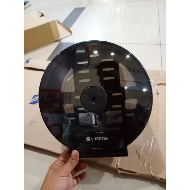 Tempat tissue jumbo roll hitam / tempat tissue roll jumbo / tempat tissue toilet