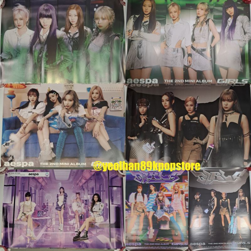 [READY STOCK] AESPA OFFICIAL POSTER / POSTCARD SAVAGE / GIRLS