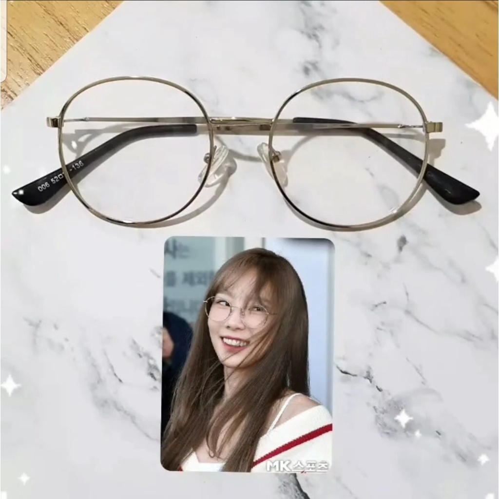 Frame Kacamata Korea Pria Wanita Kacamata Bulat Minus Fashion