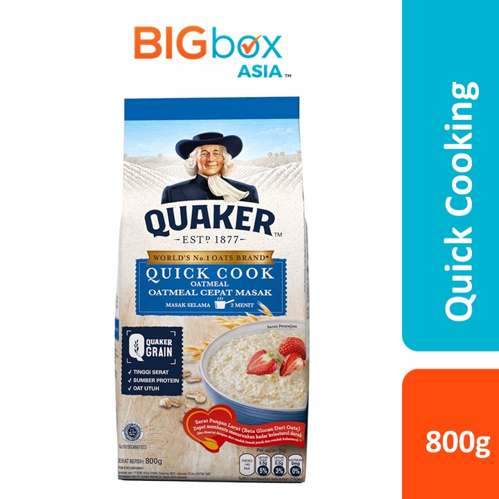 Quaker Quick Cooking Oatmeal Biru 800g