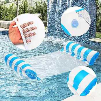 Pelampung Renang Floating Hammock Inflatable Water Bed / Matras Renang Murah Floating Hammock Inflatable Water Bed / Pelampung Tidur Kolam Renang Pelampung Santai Air Tempat Tidur Gantung Kursi Inflatable Water Bed Pelampung Renang Pelampung Tiduran