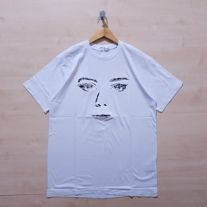 KAOS T SHIRT OFF WHITE PIVOT FACE TEE WHITE - M