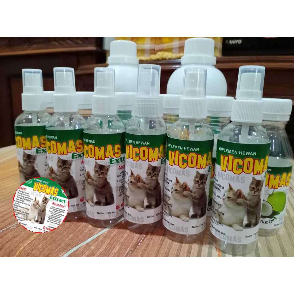 Obat Kucing Bengek Vco | Vco Vicomas Extract Spray 100ml