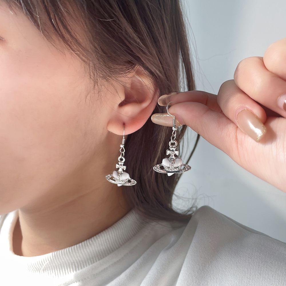 Mxbeauty Wanita Anting Bergaya Dan Canggih Temperamen Menjuntai Anting Perhiasan Berlian Imitasi Jantung Stud Minyak Menetes Gaya Korea Anting-Anting