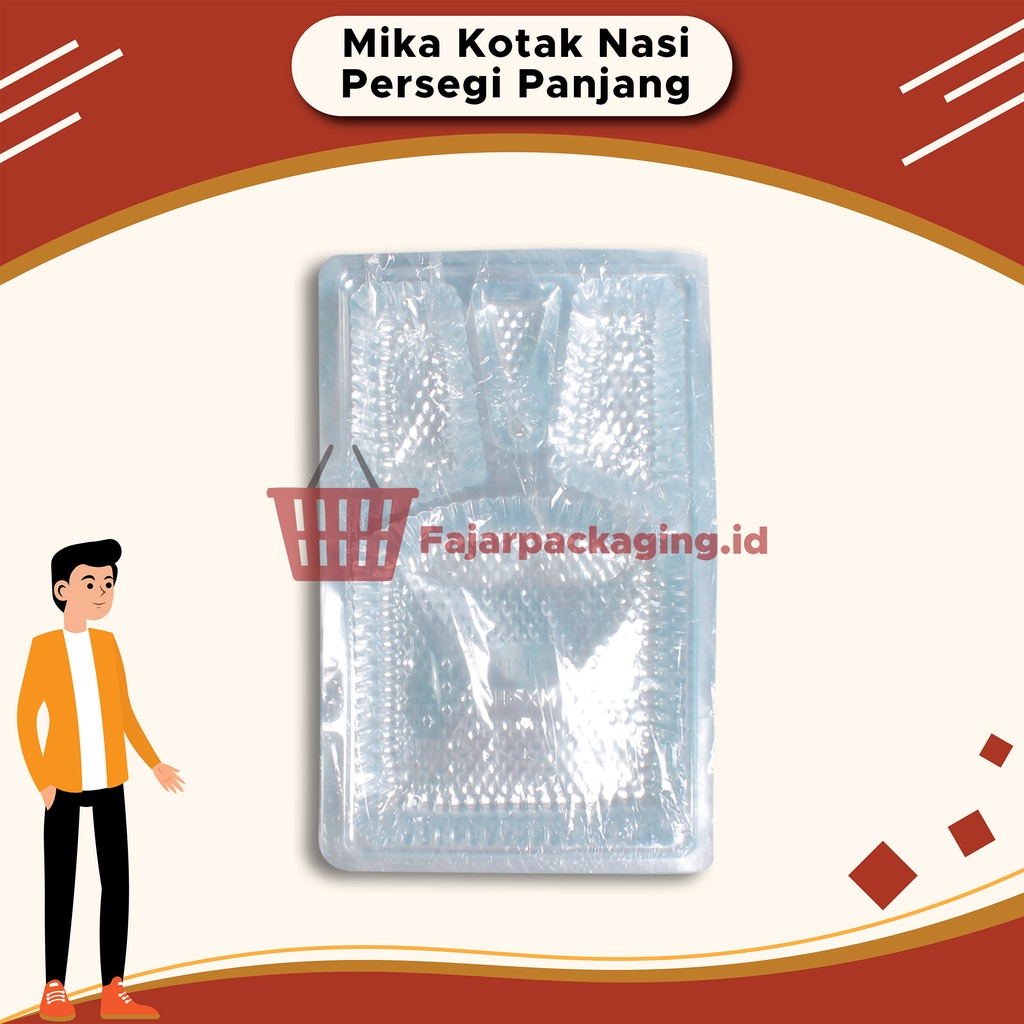 Mika Kotak Nasi / Kotak Catering Persegi Panjang | Mika Nasi Kotak NX