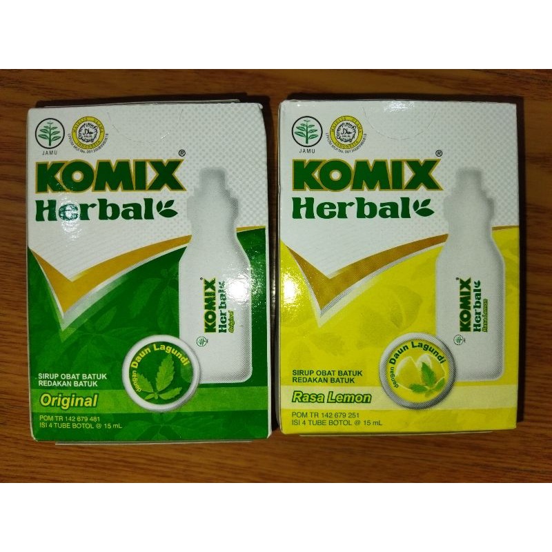 terlaris termurah komix komik herbal obat batuk tube botol sachet original lemon
